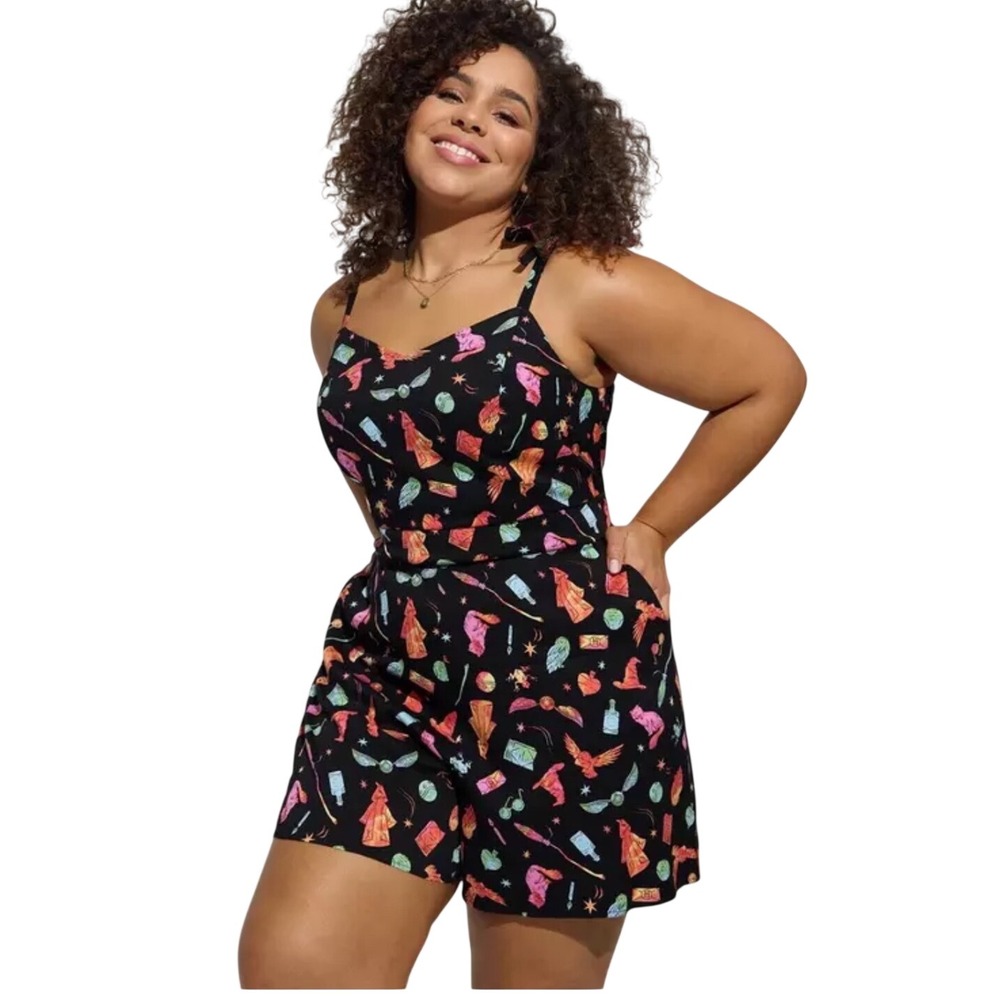 Warner Bros Harry Potter Torrid Stretch Challis Romper Universal 4X Rayon Womens